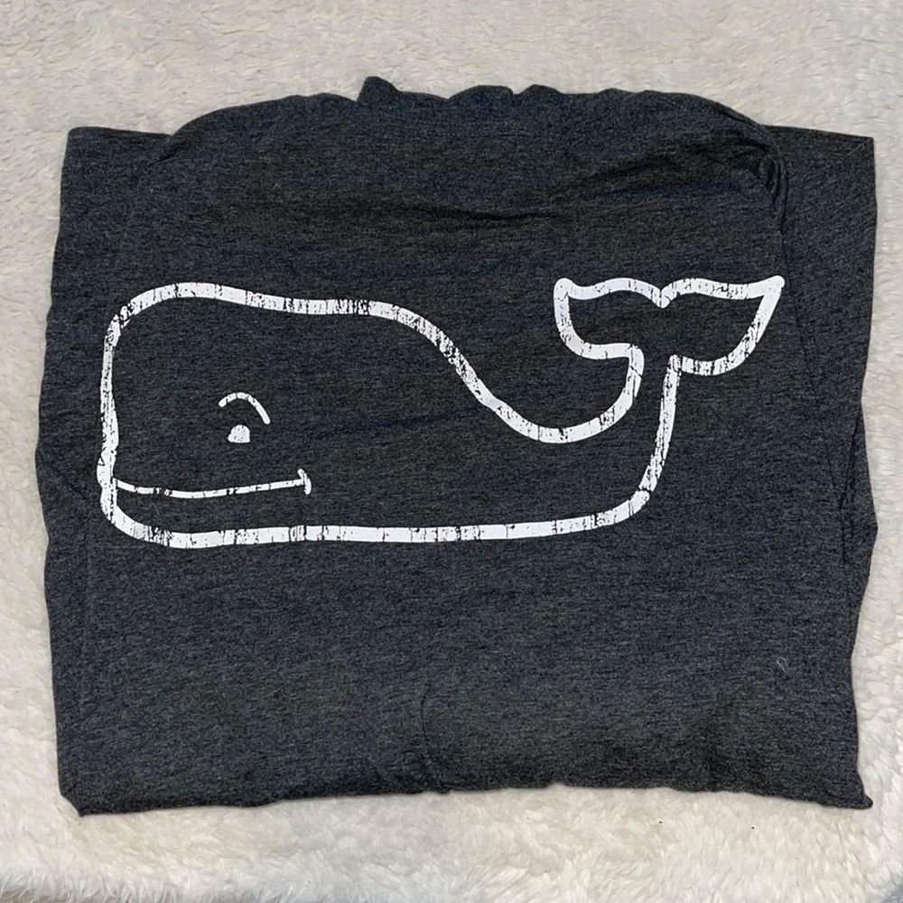 Charcoal Grey Vineyard Vines Long Sleeve T-Shirt